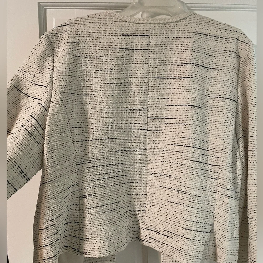 Ann Taylor Factory tweed cardigan jacket open front XXL NWT (partial) - Picture 5 of 9